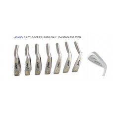 AGXGOLF LOTUS SERIES IRONS SET 3-PW HEADS ONLY! 17-4 STAINLESS STEEL .370 HOSEL 